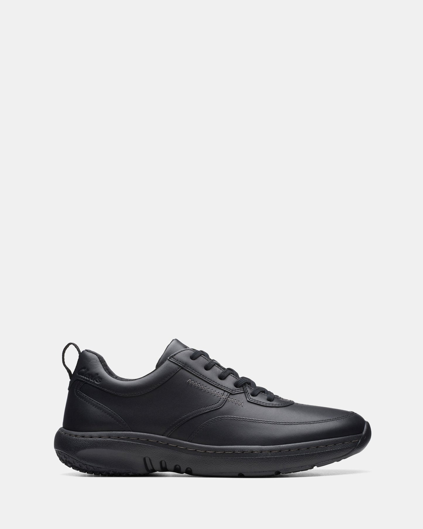 Image of Sneakers. Productname: Clarkspro Lace Black Leather in Black Leather colour by brand - Clarks