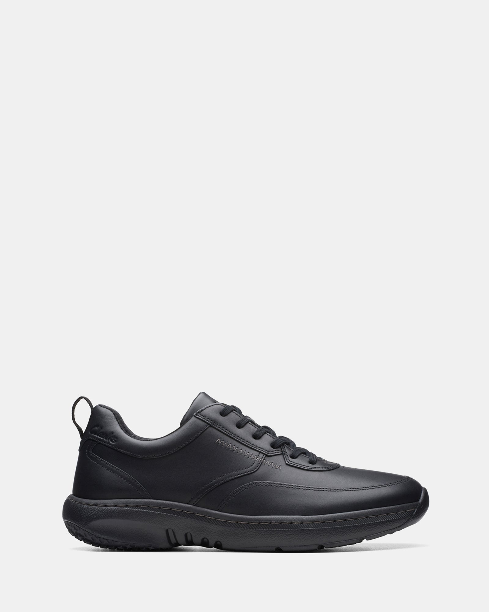 Image of Sneakers. Productname: Clarkspro Lace Black Leather in Black Leather colour by brand - Clarks