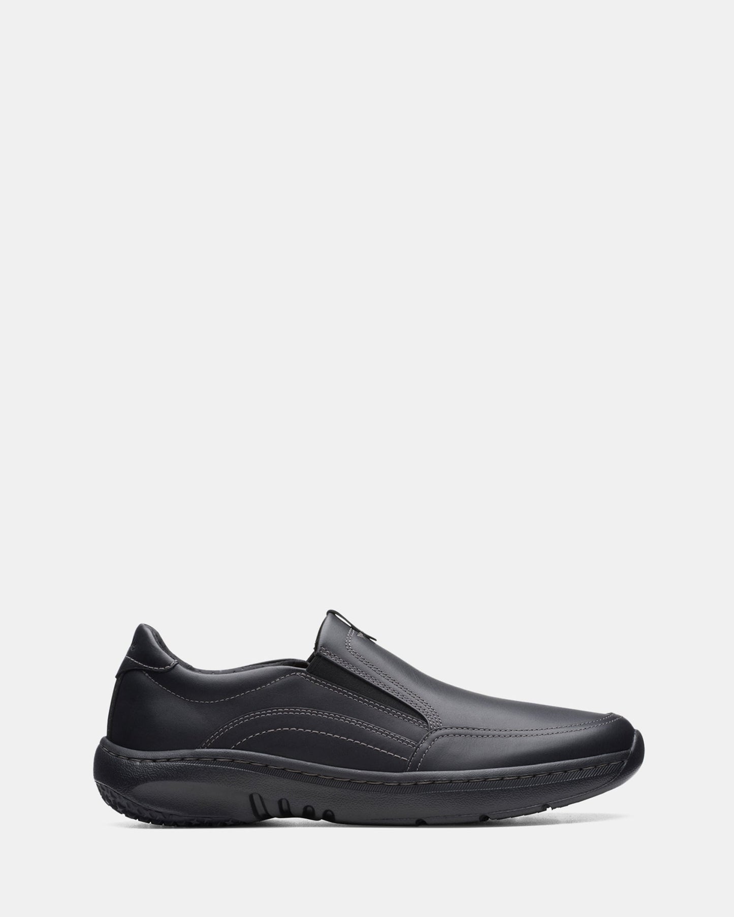 Image of Flats. Productname: Clarkspro Step Black Leather in Black Leather colour by brand - Clarks