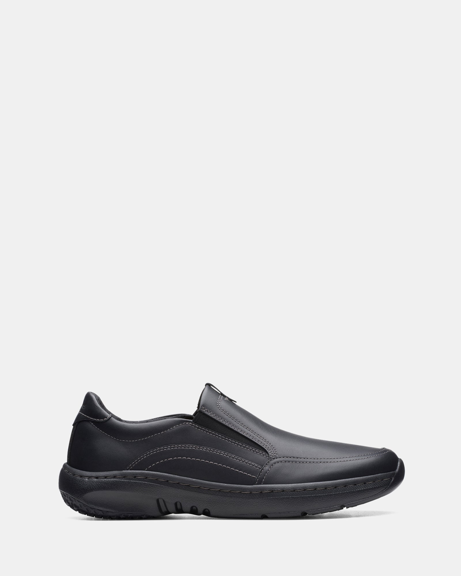 Image of Flats. Productname: Clarkspro Step Black Leather in Black Leather colour by brand - Clarks