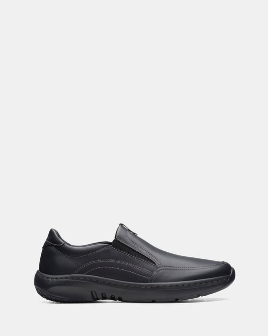 Image of Flats. Productname: Clarkspro Step Black Leather in Black Leather colour by brand - Clarks