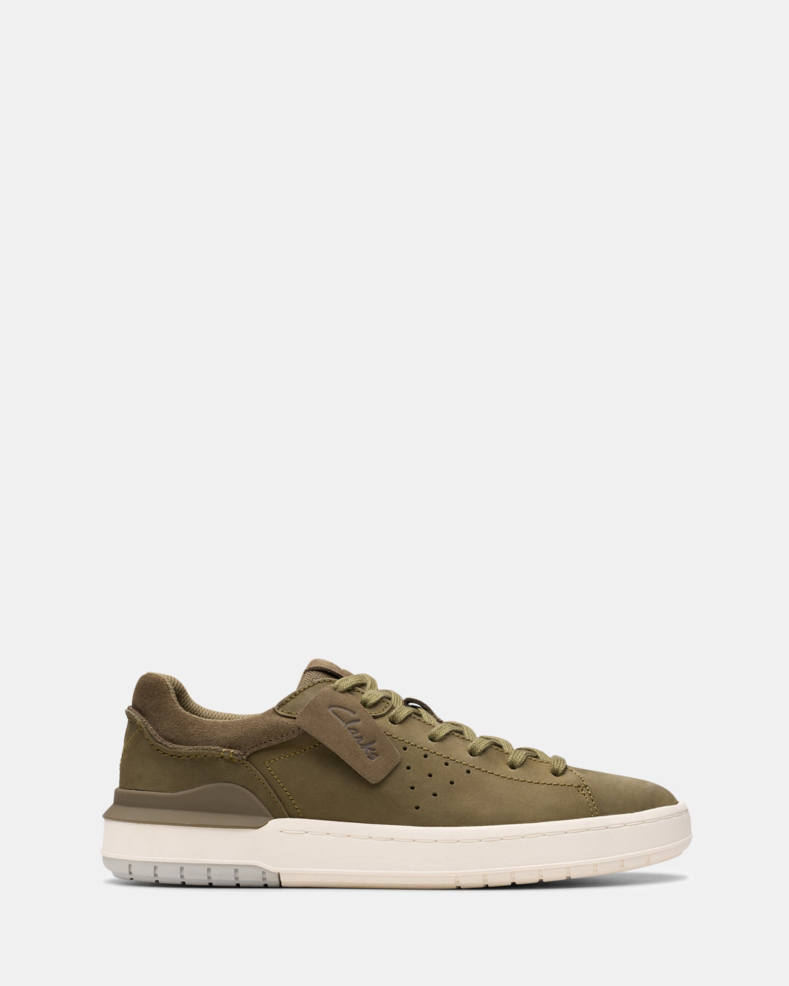 Image of Sneakers. Productname: Courtlite2 Run Olive Nubuck in Olive Nubuck colour by brand - Clarks