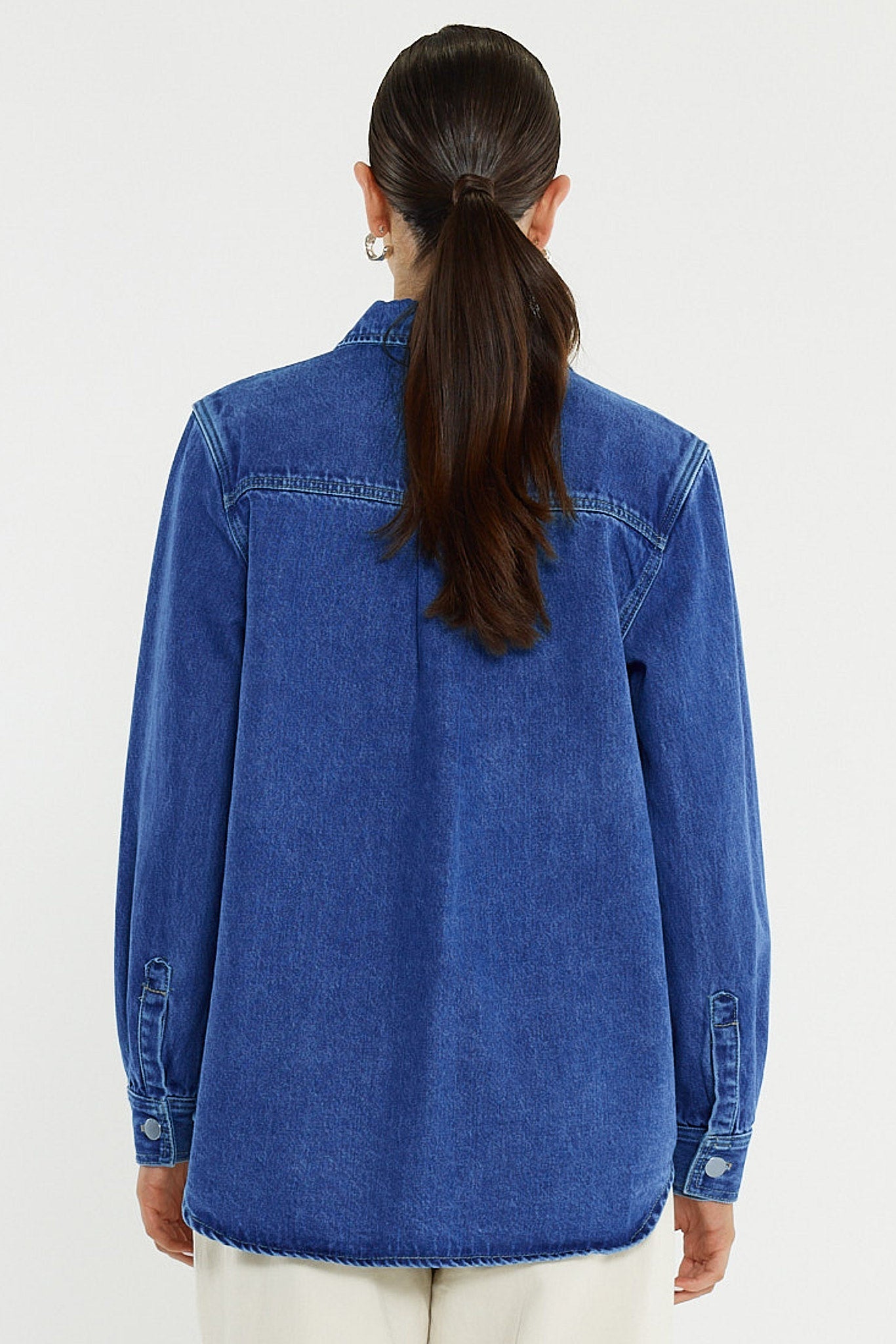 Sass Clothing Aveline Denim Shirt (Classic Blue)