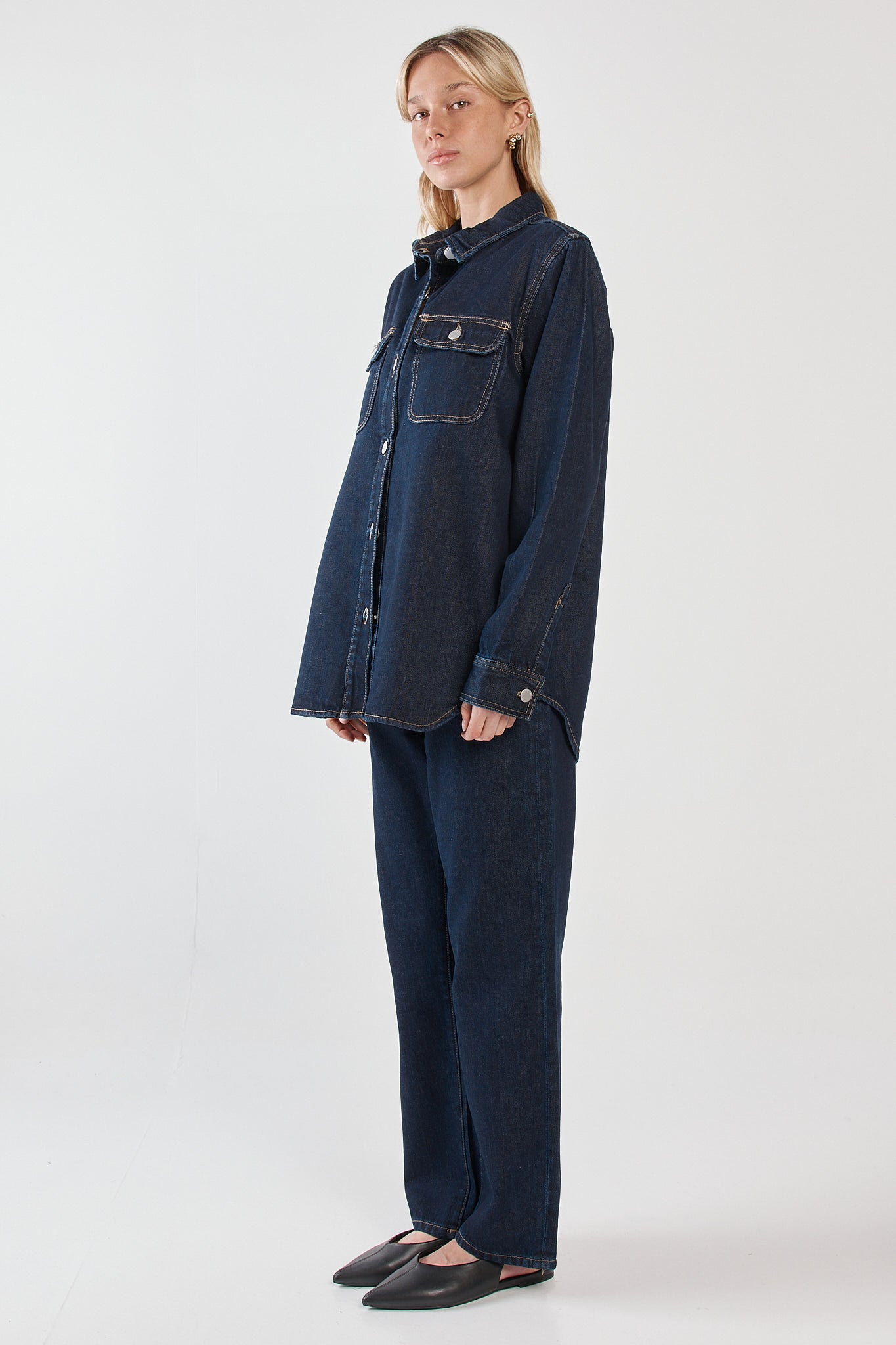 Sass Clothing Aveline Denim Shirt (Rinse Wash)