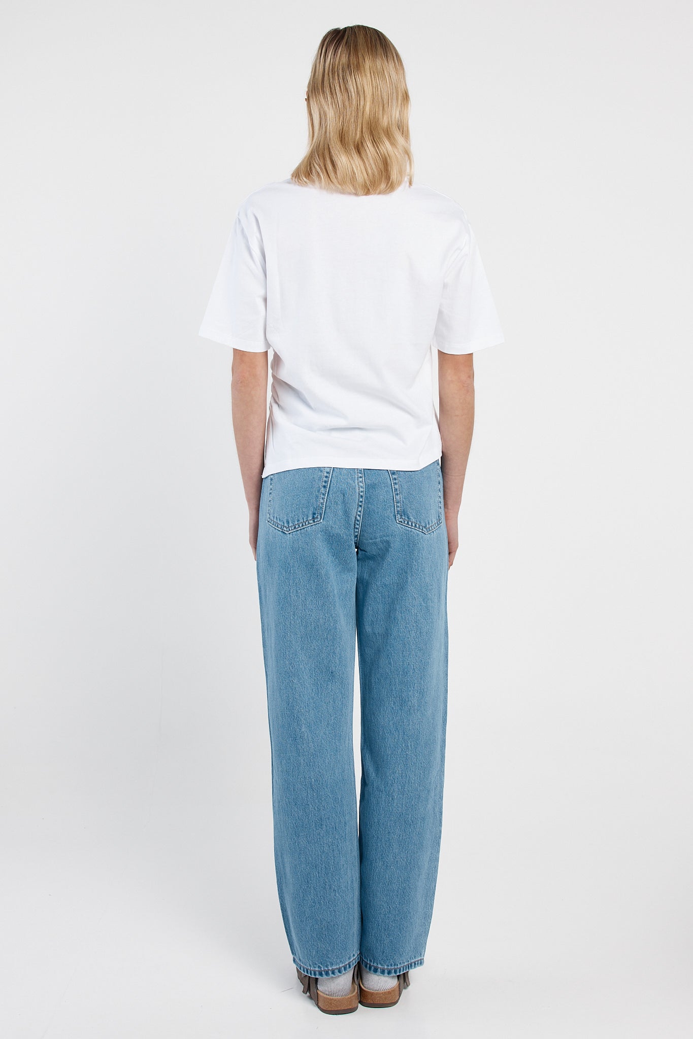 Sass Clothing Camie Gathered Seam Tee (White)
