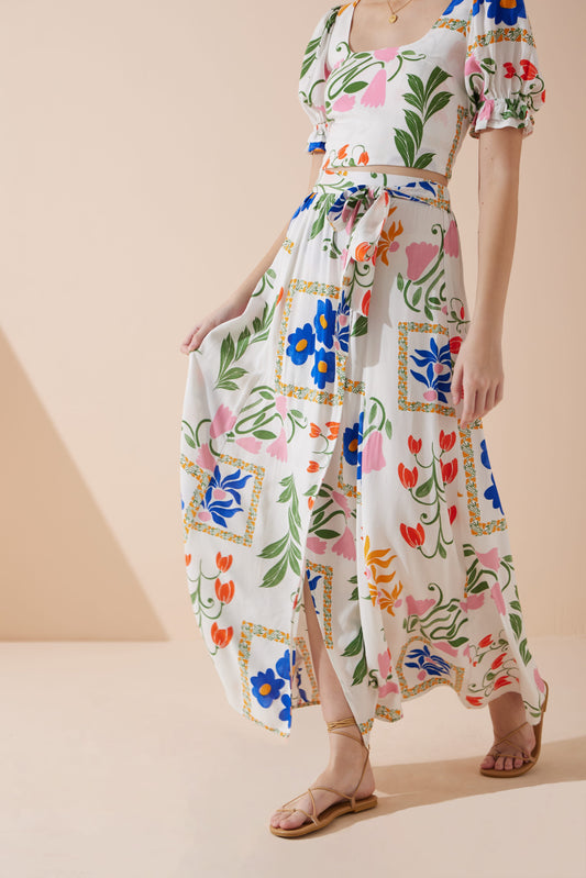 Heychic Calantha Floral Maxi Skirt (Multicolour)