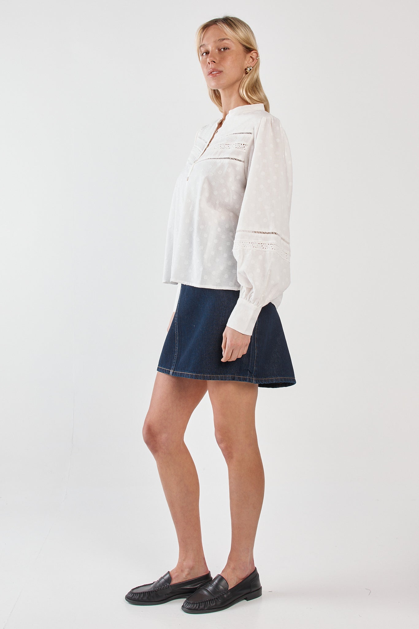 Sass Clothing Eleri Lace Blouse (White)