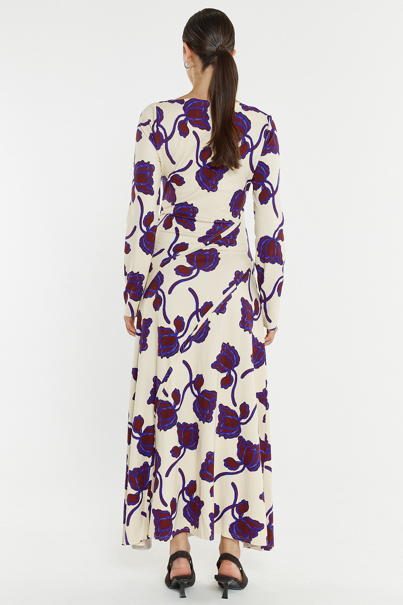 Sass Clothing Jade Seamed Jersey Dress (Winter Poppy)
