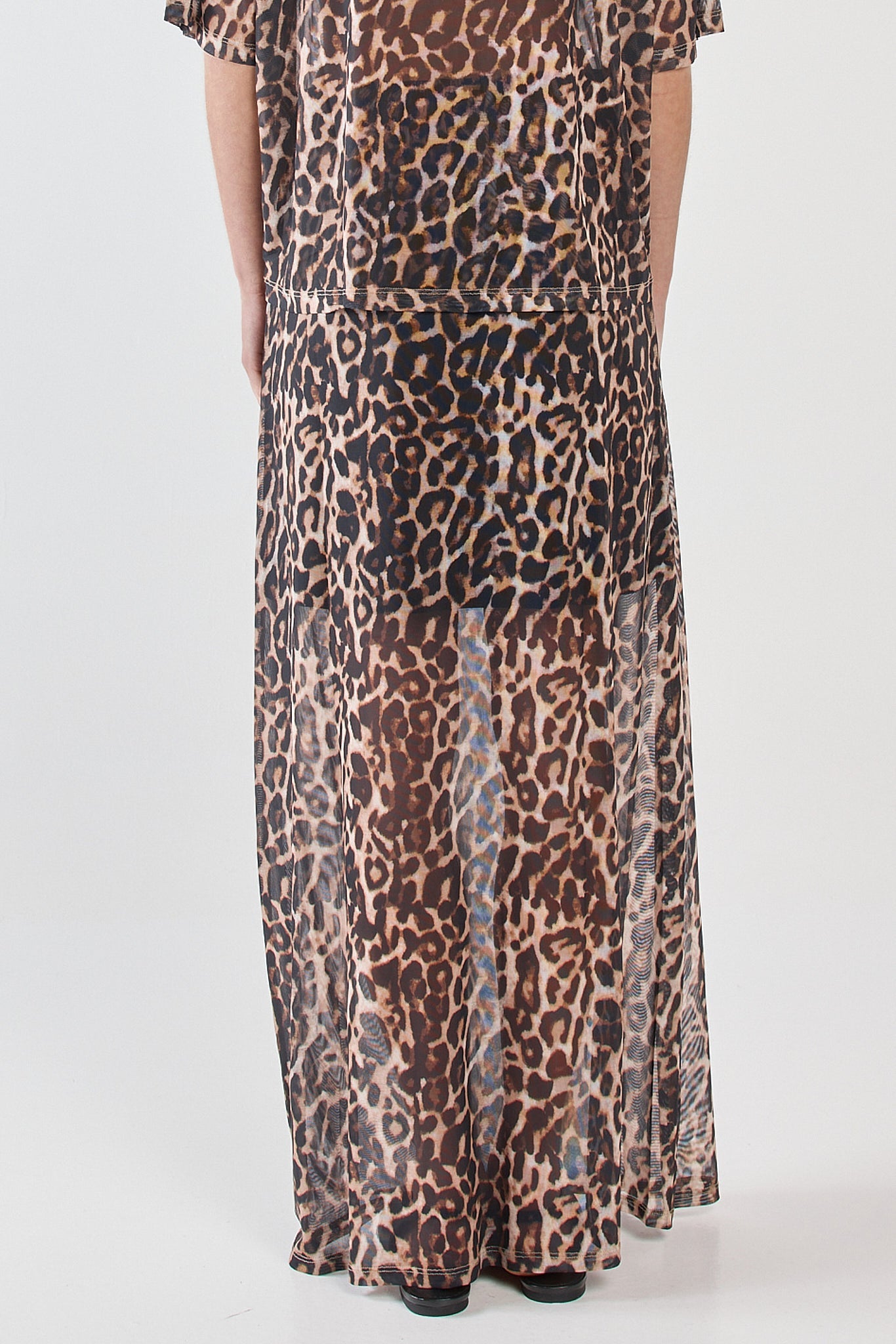Sass Clothing Oxley Print Mesh Skirt (Animal)