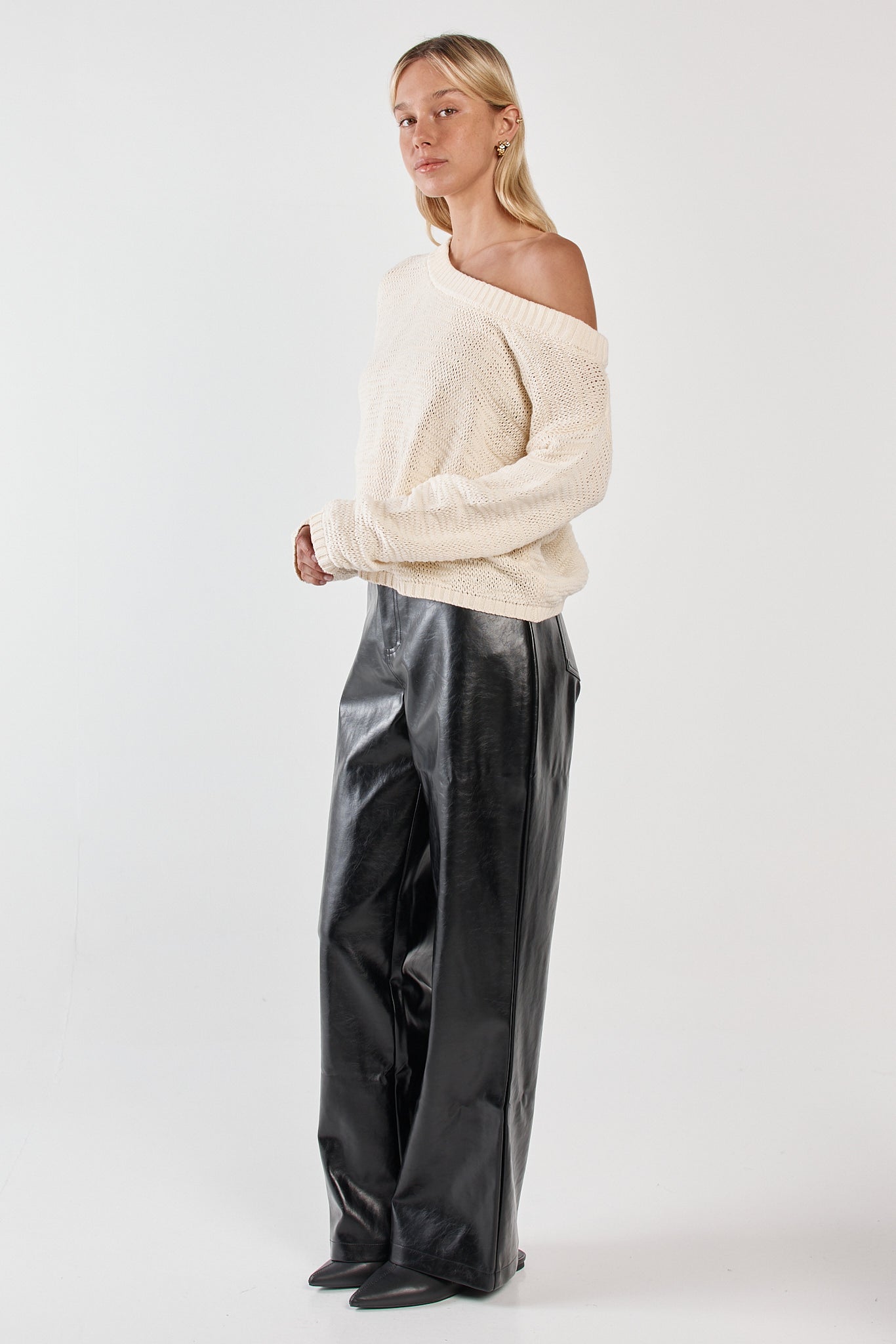 Sass Clothing Kiara Asymmetric Knit (Cream)