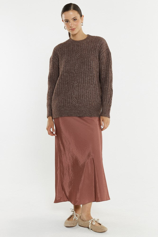 Sass Clothing Kira Cable Jumper (Dusty Rose)