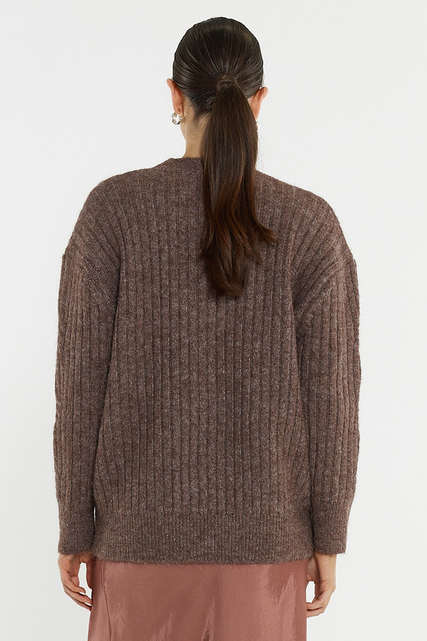 Sass Clothing Kira Cable Jumper (Dusty Rose)