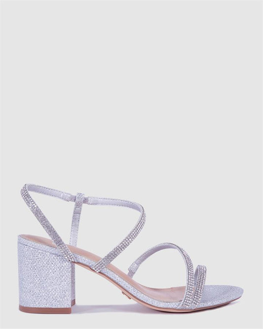 Image of Heels. Product name - Praise Women's Evening Shoes SILVER Novo Evening in Silver colour by brand - NOVO