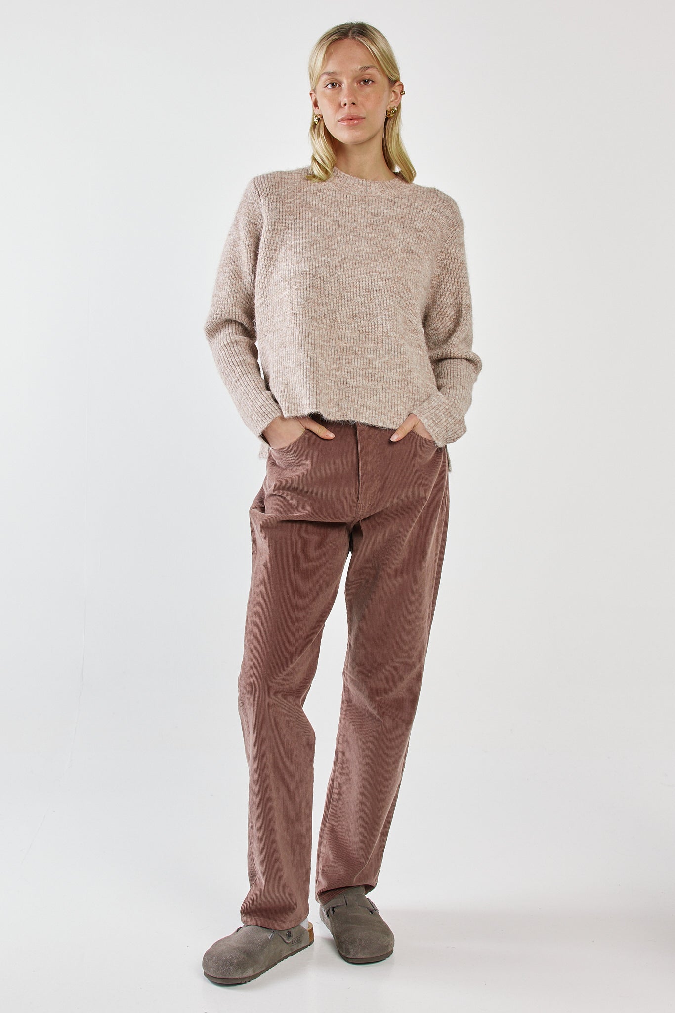 Sass Clothing Marli Boxy Rib Knit (Multi Fawn)