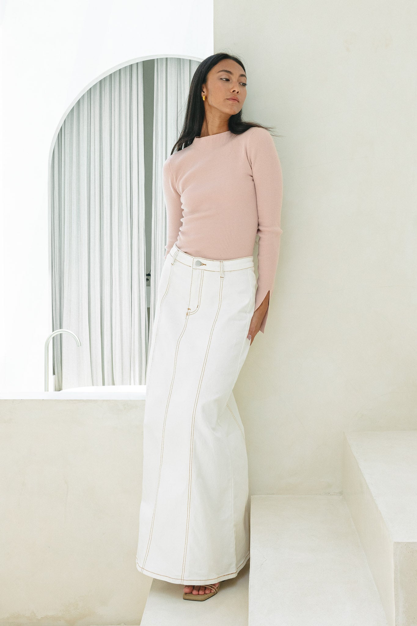 Heychic Vikki Long Sleeve Knit Top (Pink)
