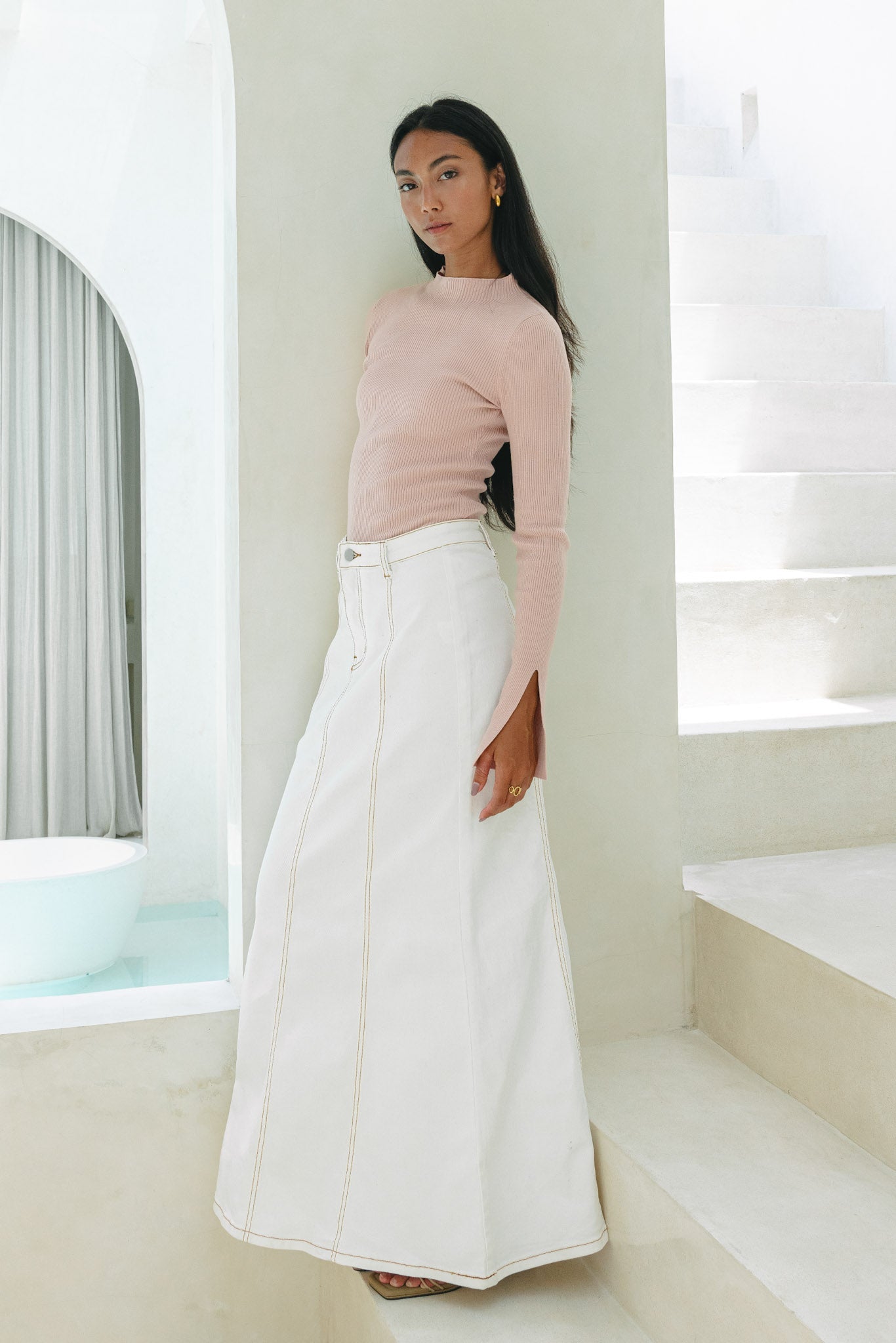 Heychic Vikki Long Sleeve Knit Top (Pink)