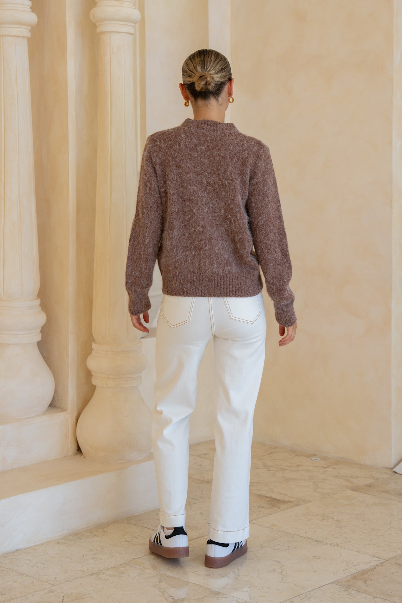 HEYCHIC Alma Knit Cardigan (Brown)