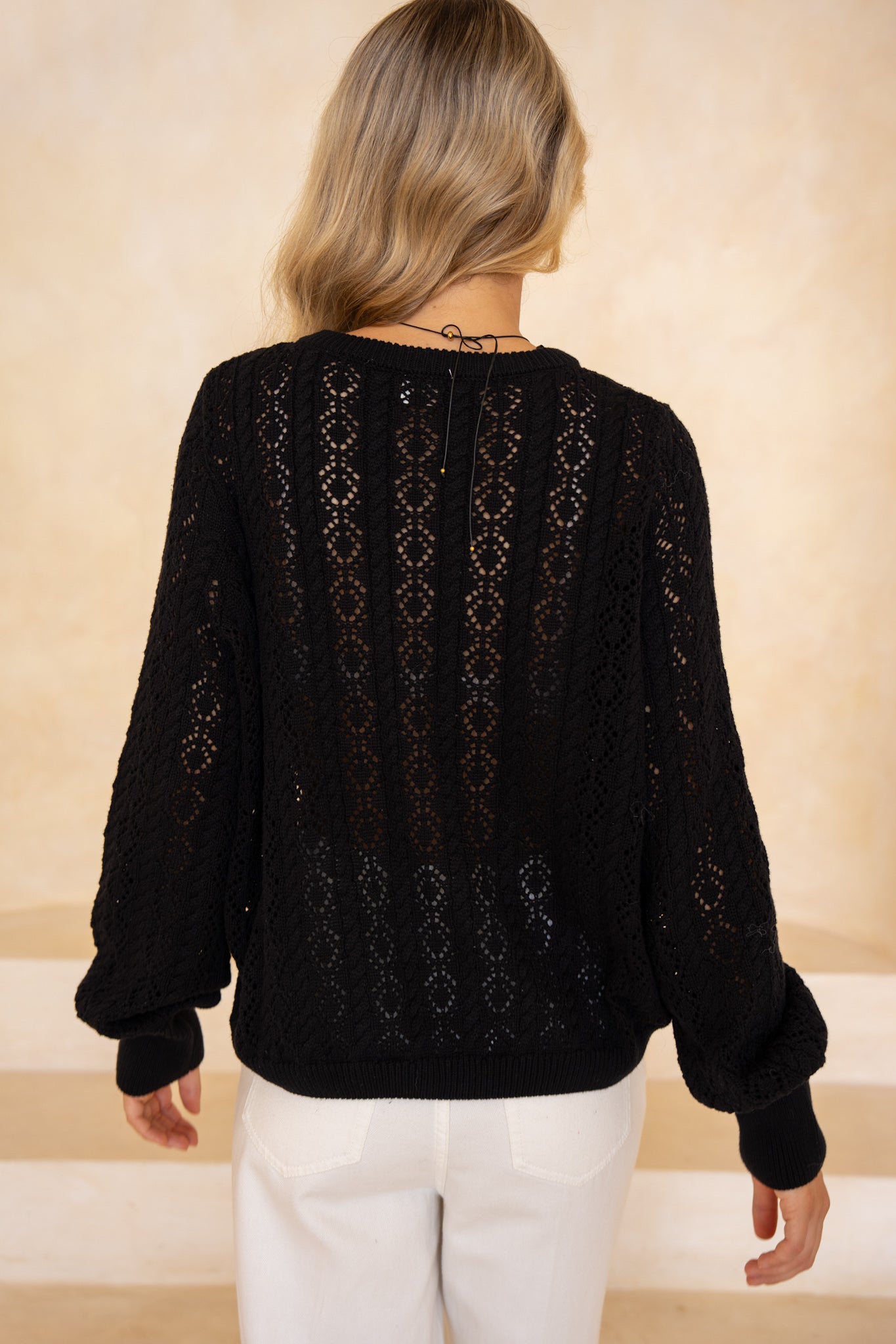 HEYCHIC Kinsley Pointelle Knit (Black)