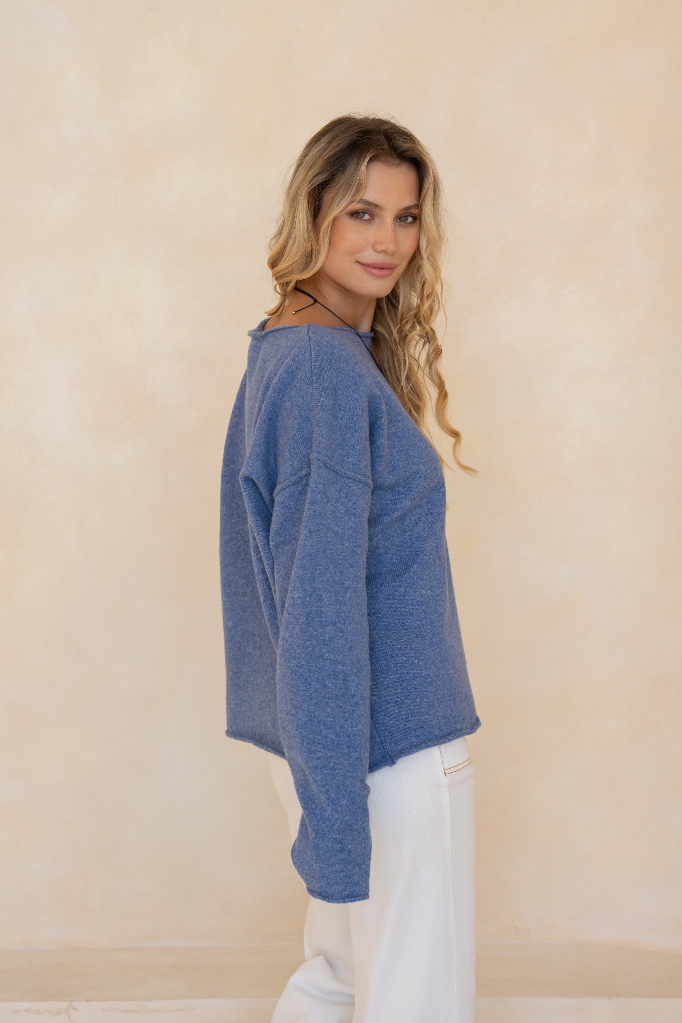HEYCHIC Ginny Knit Sweater (Blue)