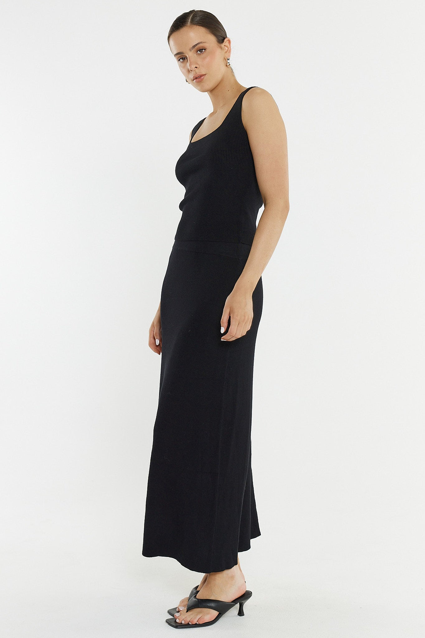 Sass Clothing Hazel Rib Skirt (Black)