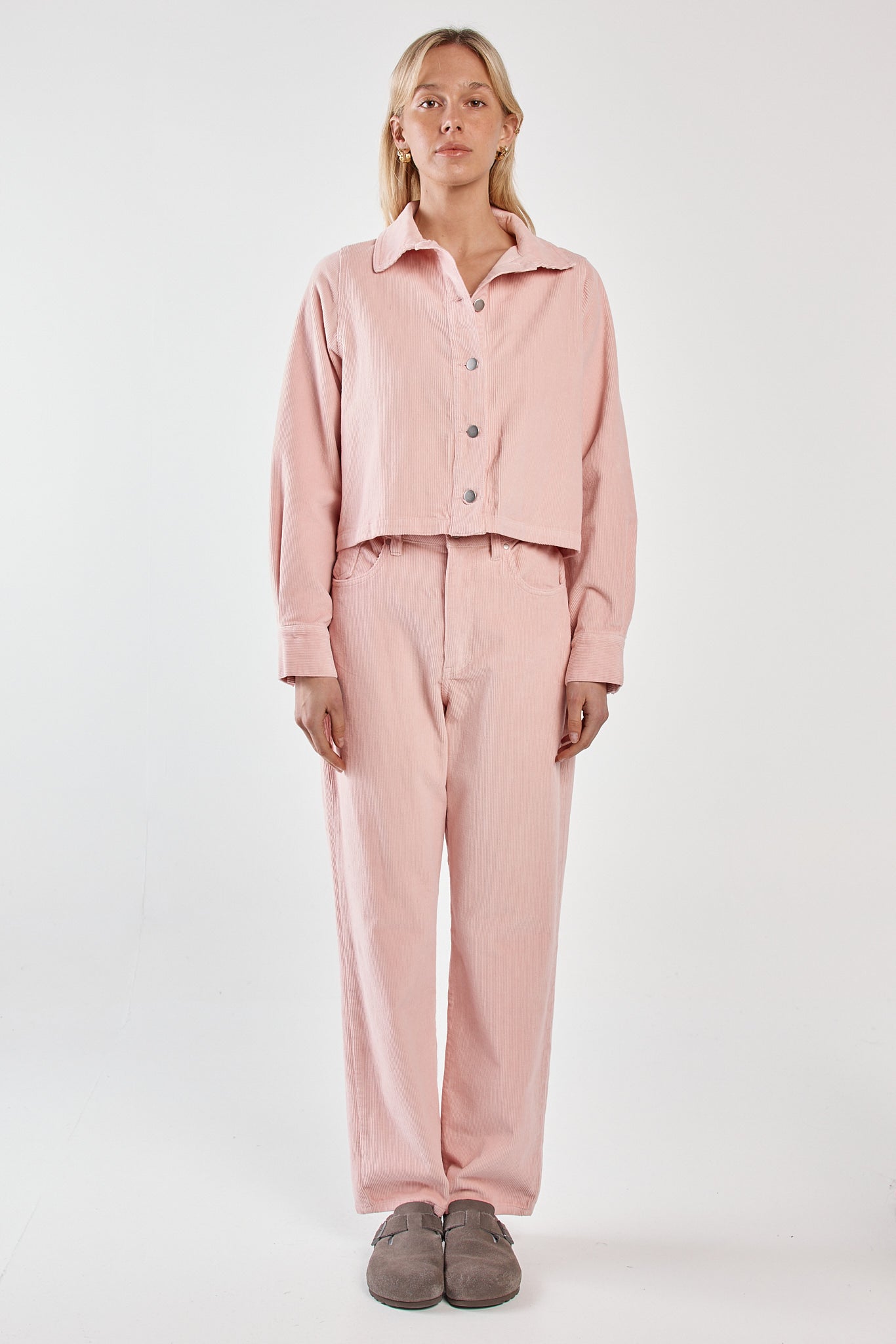 Sass Clothing Parco Cord Straight Jean (Dusty Pink)