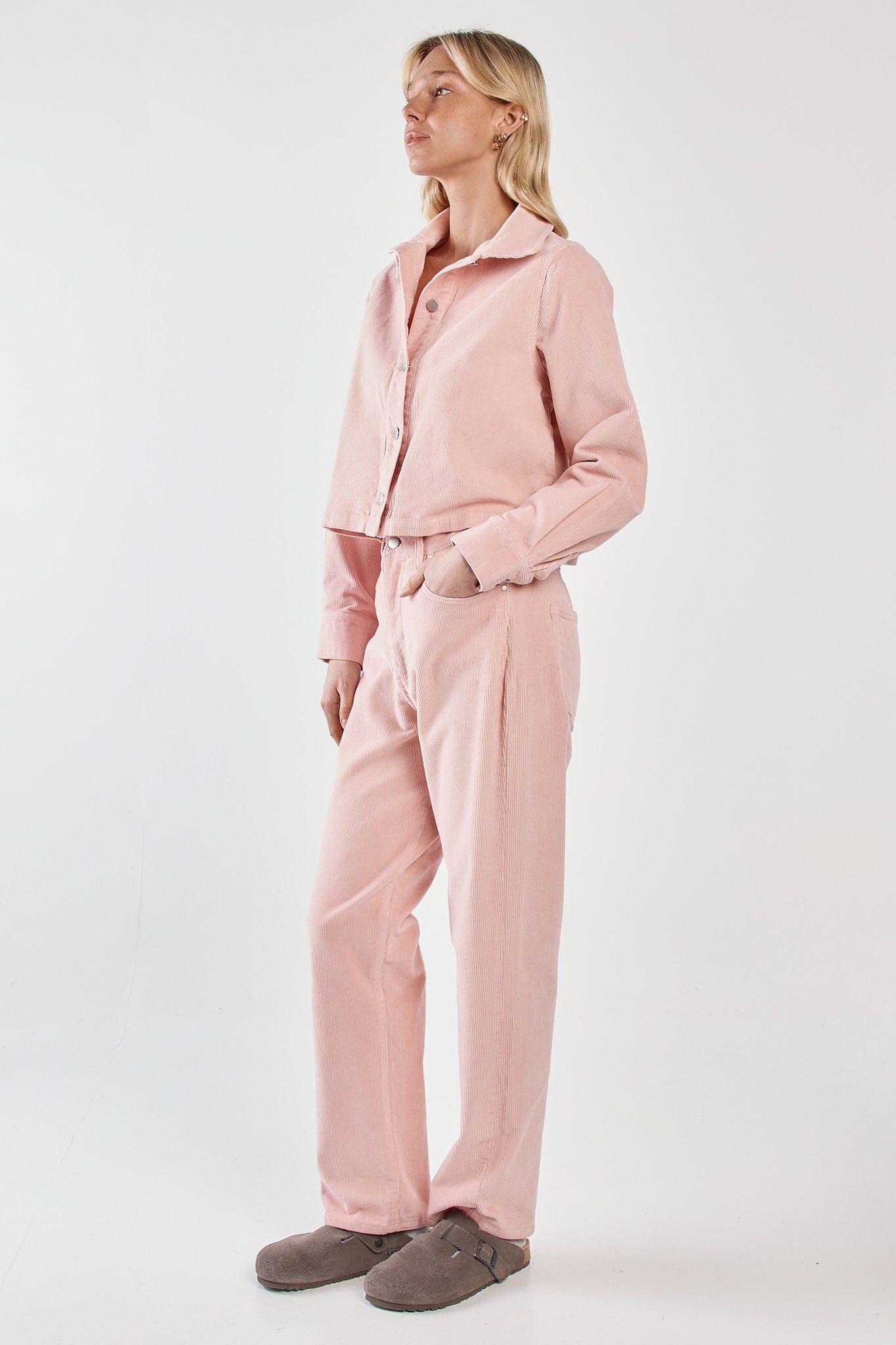 Sass Clothing Parco Cord Straight Jean (Dusty Pink)