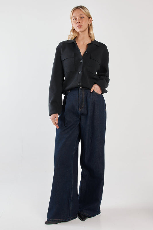 Sass Clothing Holliann Knit Cardigan (Black)