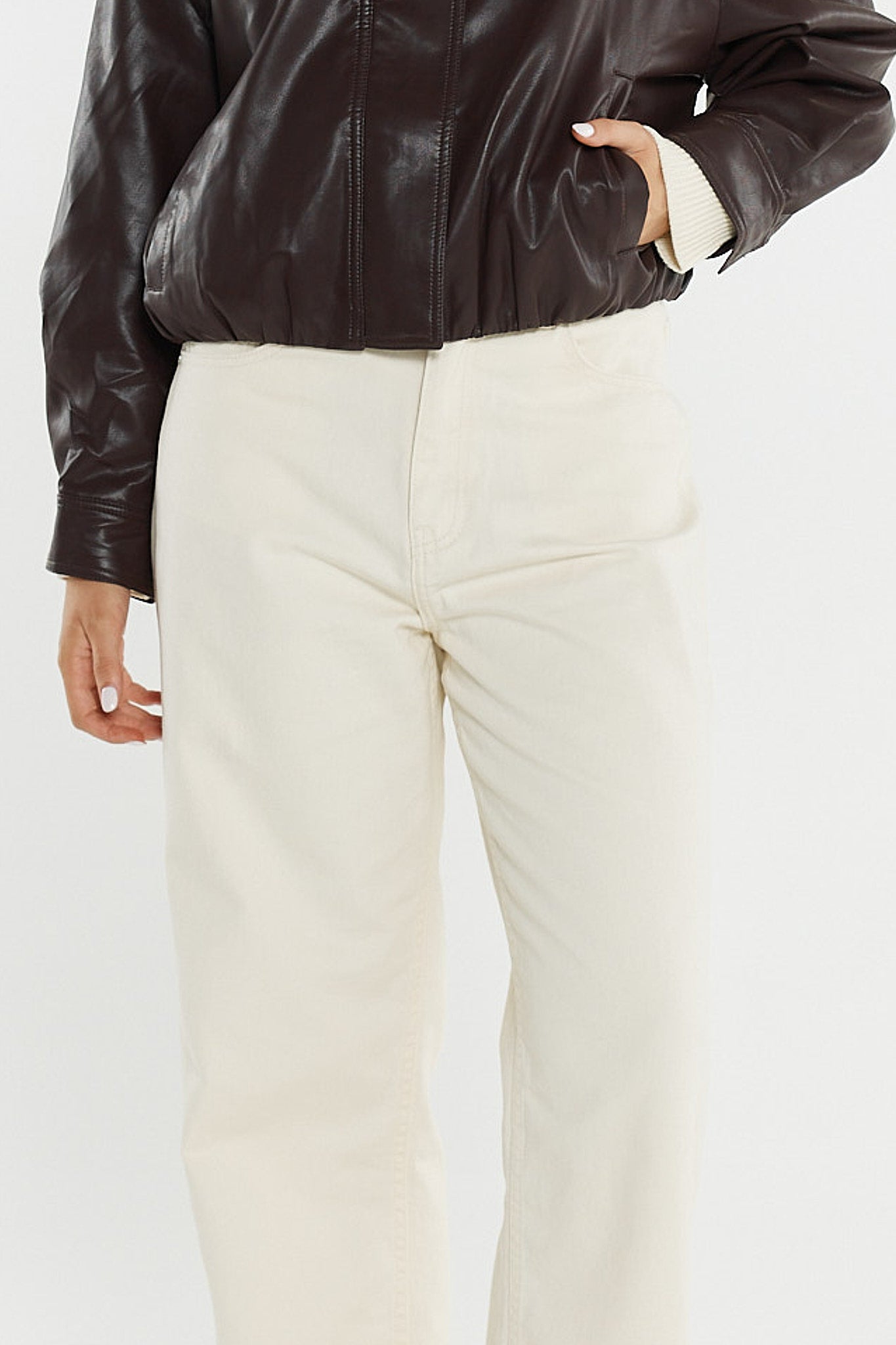 Sass Clothing Nuala Wide Leg Jean (Parchment)