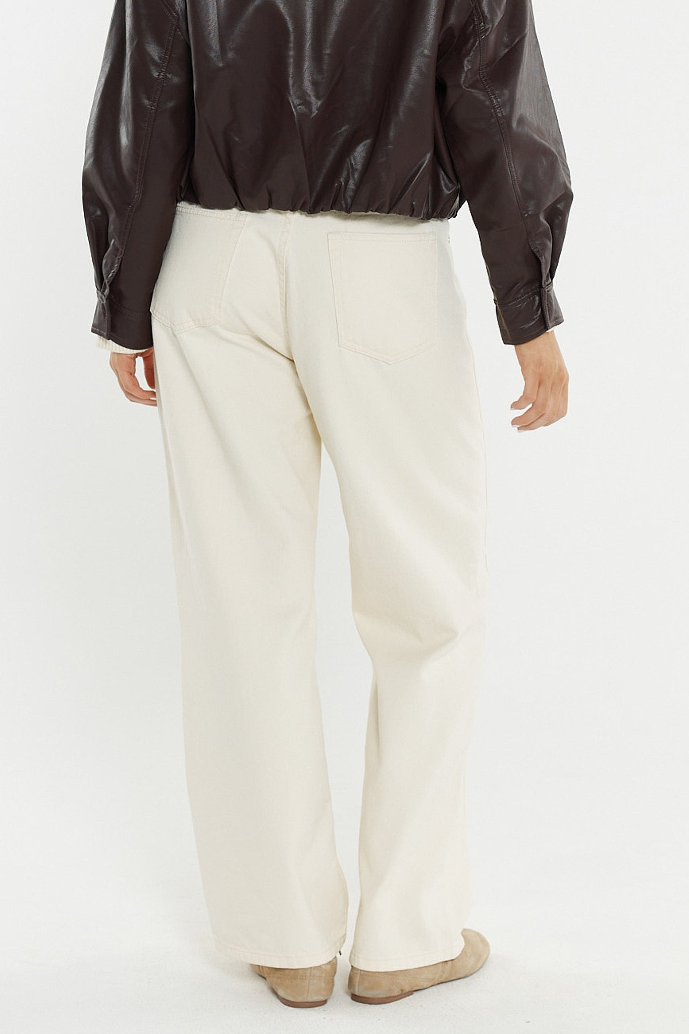 Sass Clothing Nuala Wide Leg Jean (Parchment)