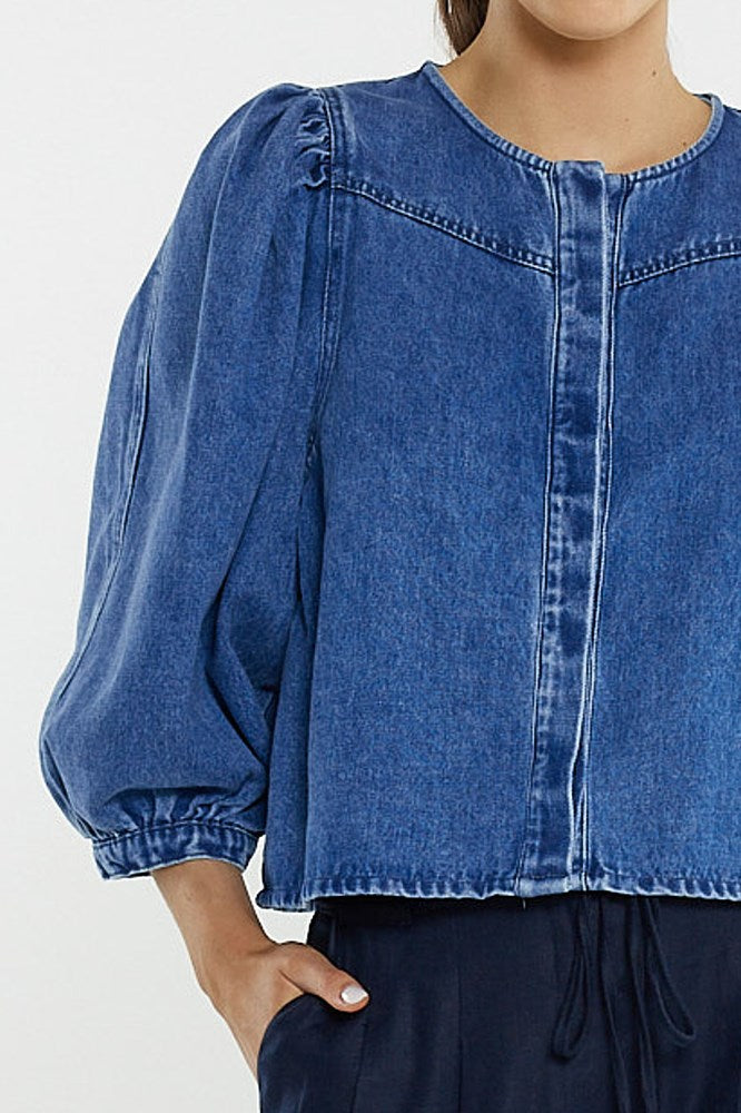 Sass Clothing Hayes Denim Shirt (Classic Blue)
