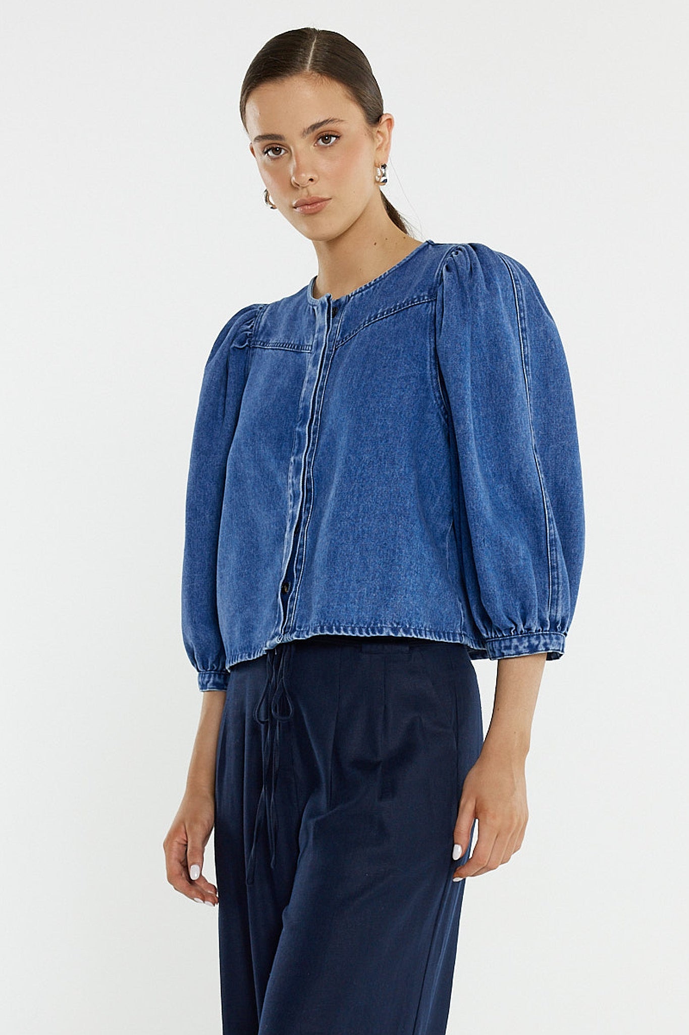 Sass Clothing Hayes Denim Shirt (Classic Blue)