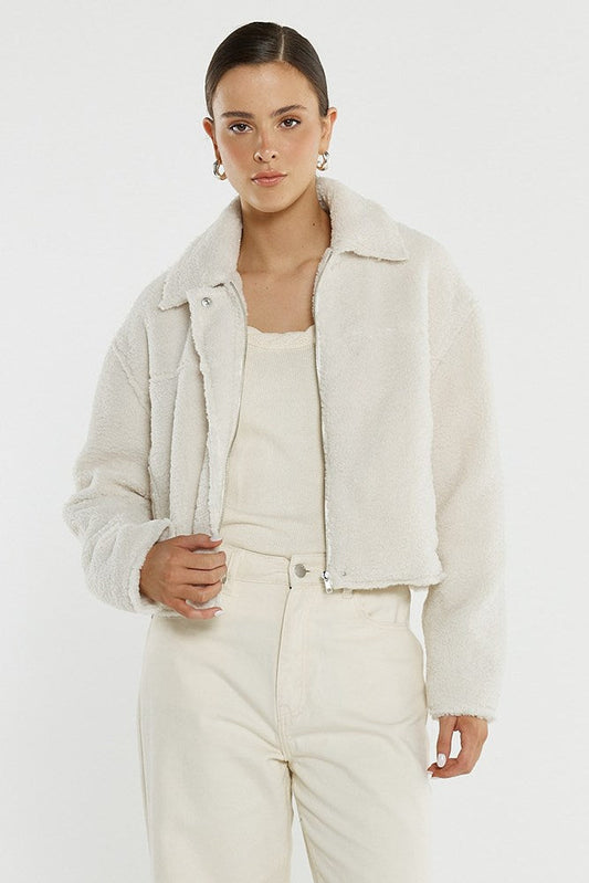 Sass Clothing Jazz Cropped Jacket (Cream)