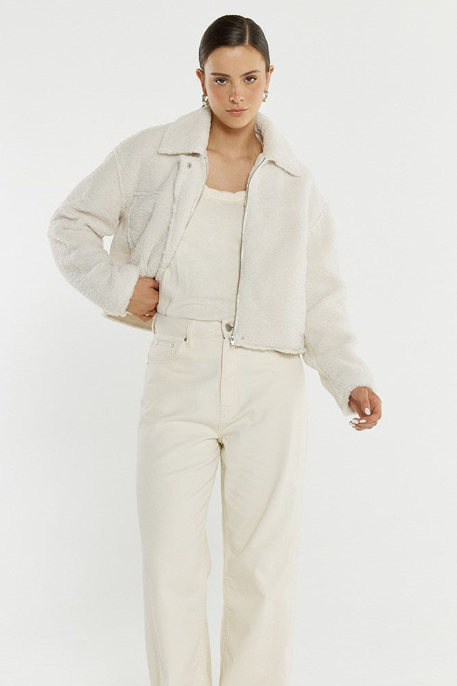 Sass Clothing Jazz Cropped Jacket (Cream)