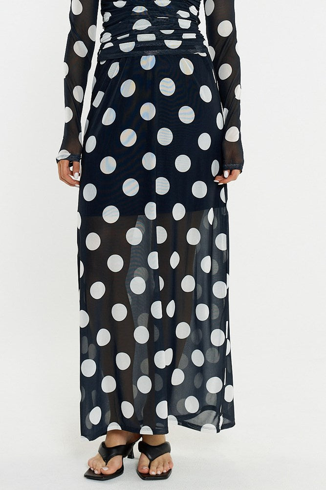 Sass Clothing Pammie Mesh Skirt (Spot)
