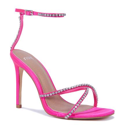 Image of Heels. Product name - Promise Women's Evening Shoes MAGENTA SATIN Novo Evening in Magenta Satin colour by brand - NOVO