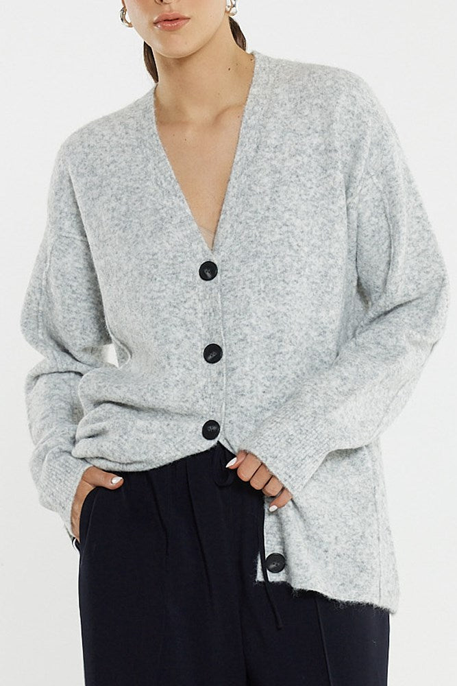 Sass Clothing Lee Longline Cardi (Grey Marle)