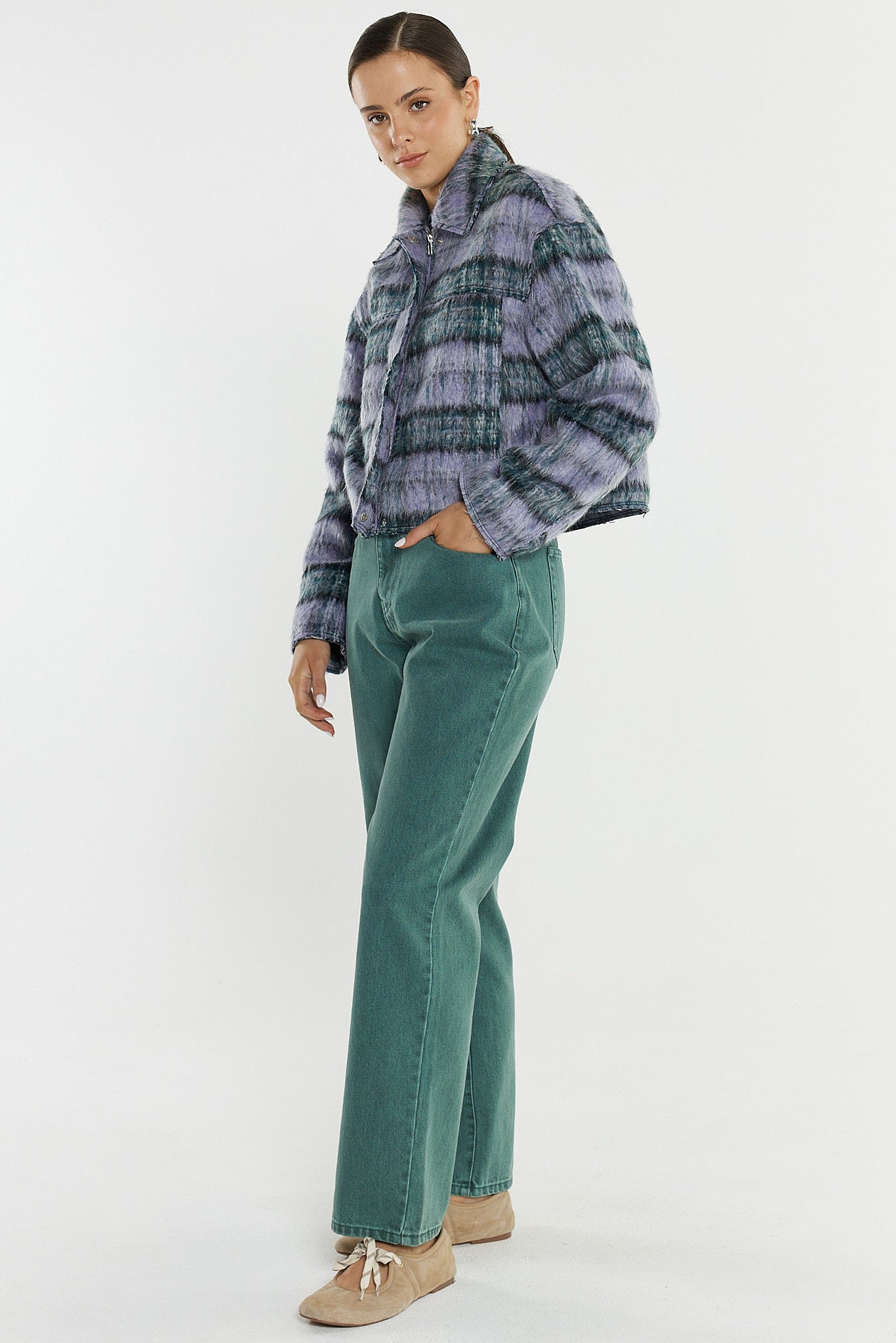 Sass Clothing Shylah Slim Straight Jean (Green Wash)