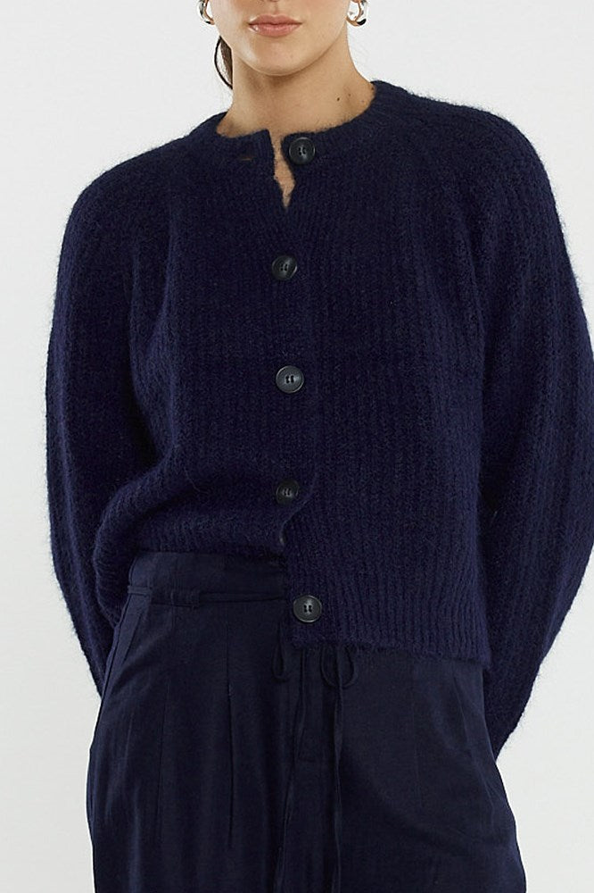 Sass Clothing Posie Fluffy Cardi (Navy)