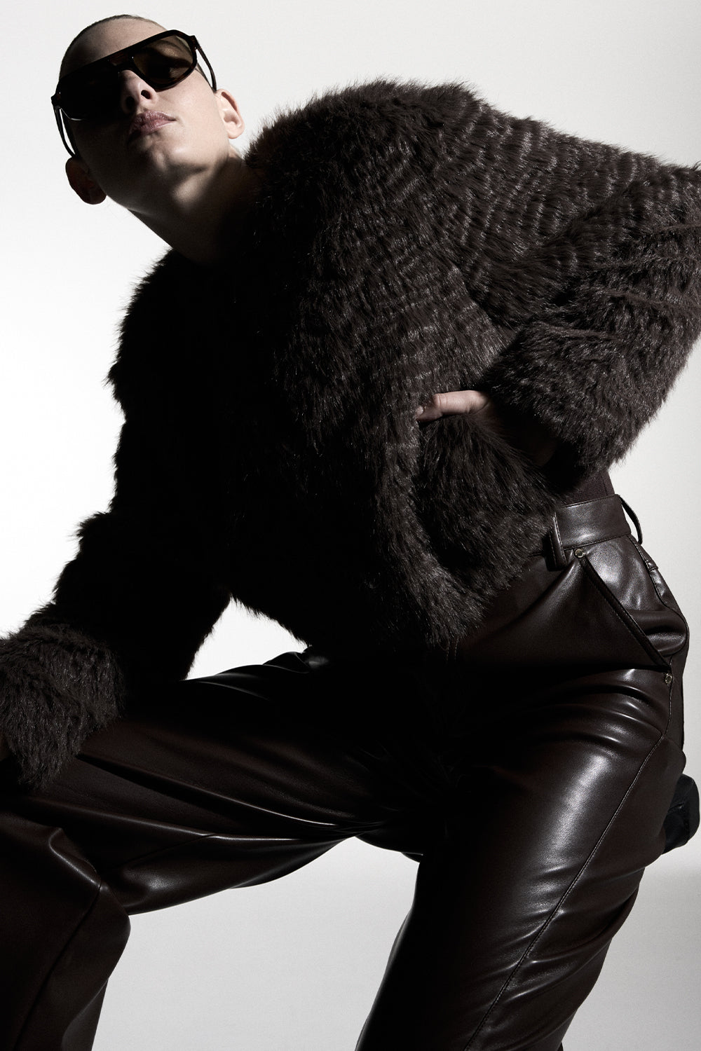 Image of a model wearing Outerwear. Productname: Life Fantastic Bomber in Brown colour by brand - Manning Cartell