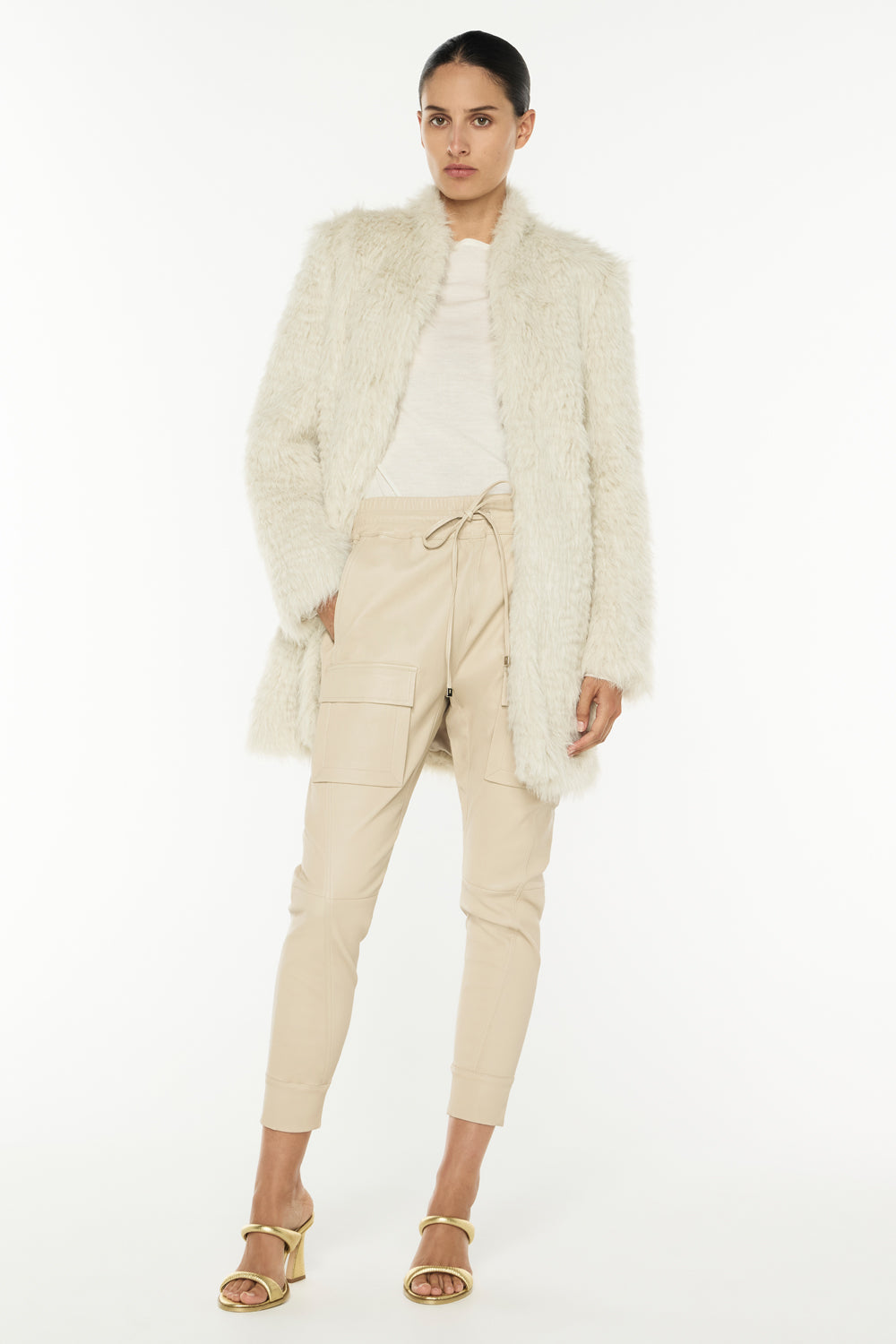 Image of a model wearing Outerwear. Productname: Life Fantastic Jacket in STONE colour by brand - Manning Cartell