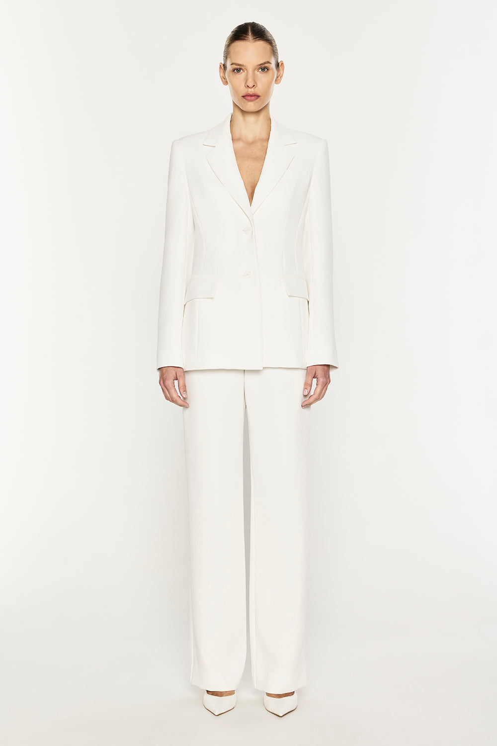 Image of Jackets. Product name - Modern Master Blazer in Chalk colour by brand - MANNING CARTELL