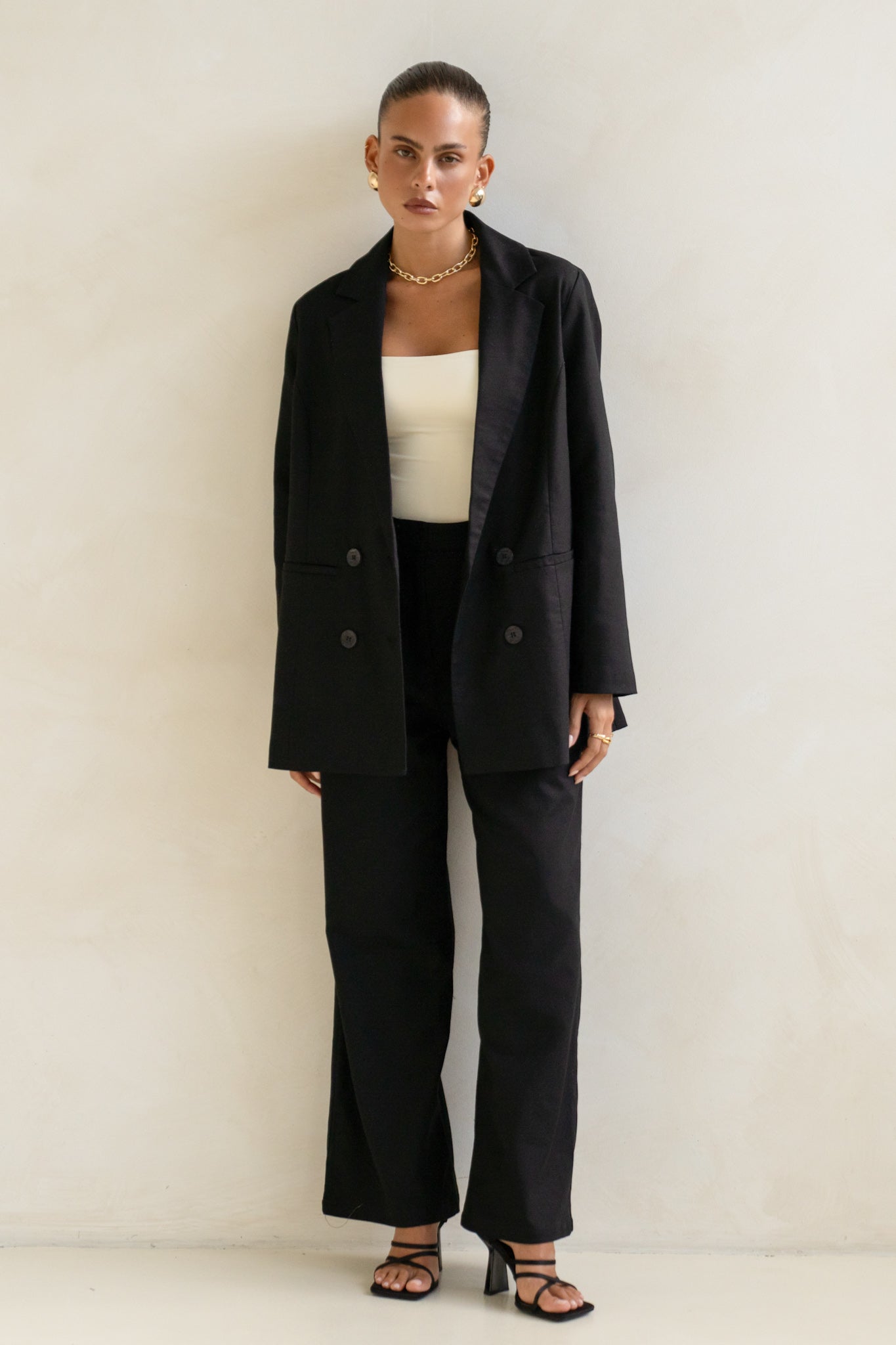 Heychic Keke Wide Leg Pants (Black)