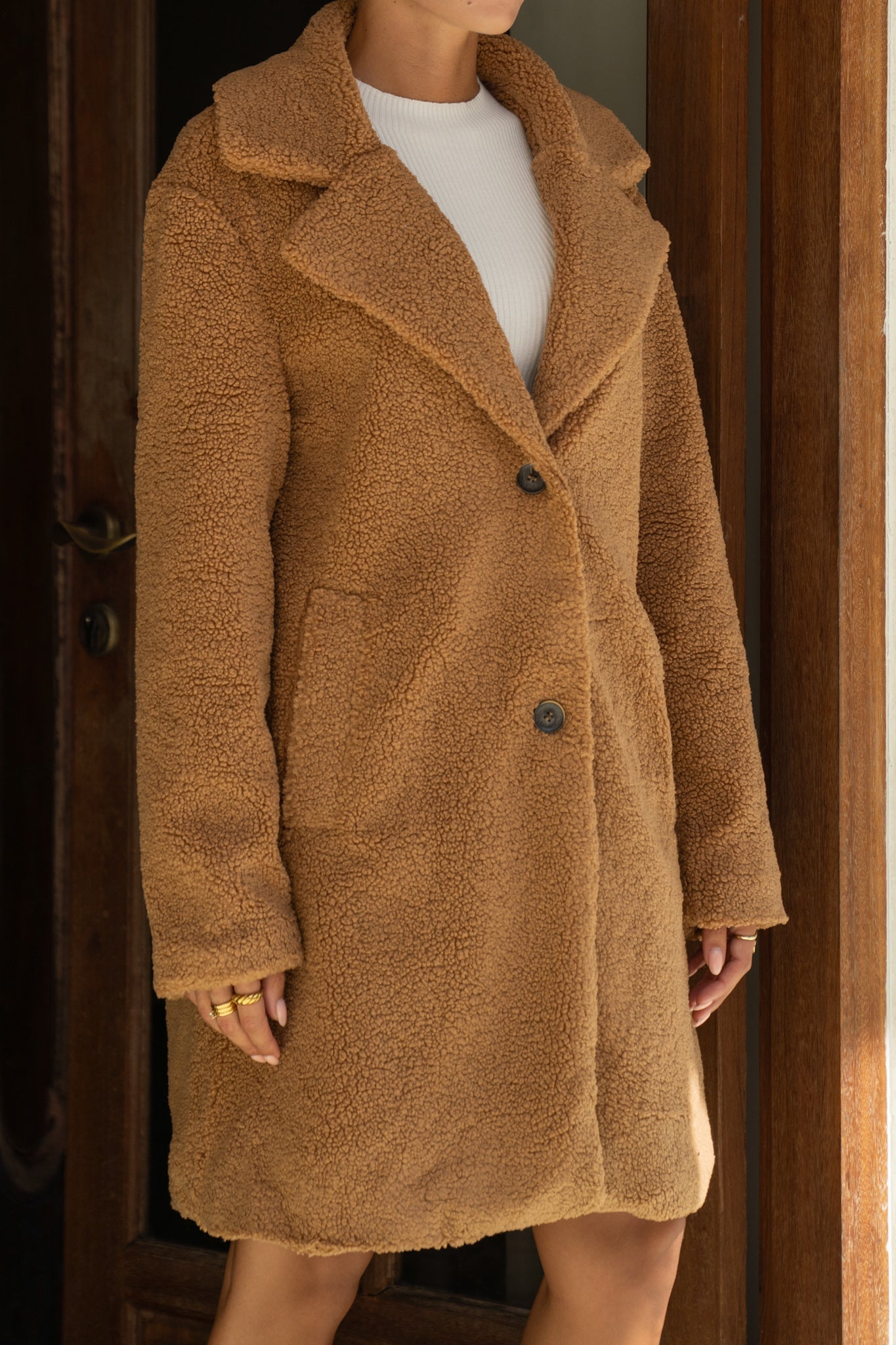 Heychic Reese Teddy Coat (Brown)