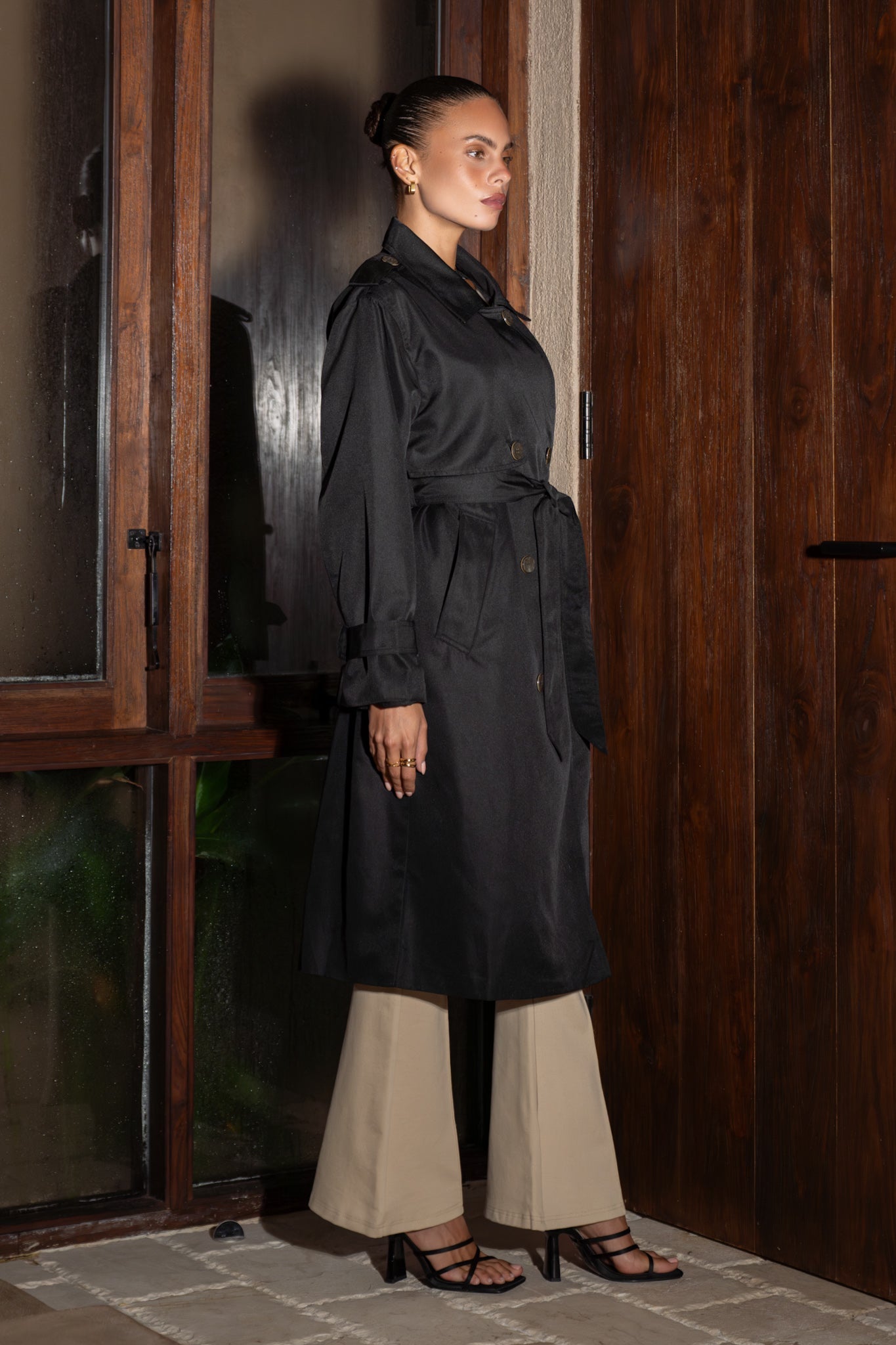Heychic Trace Trench Coat (Black)