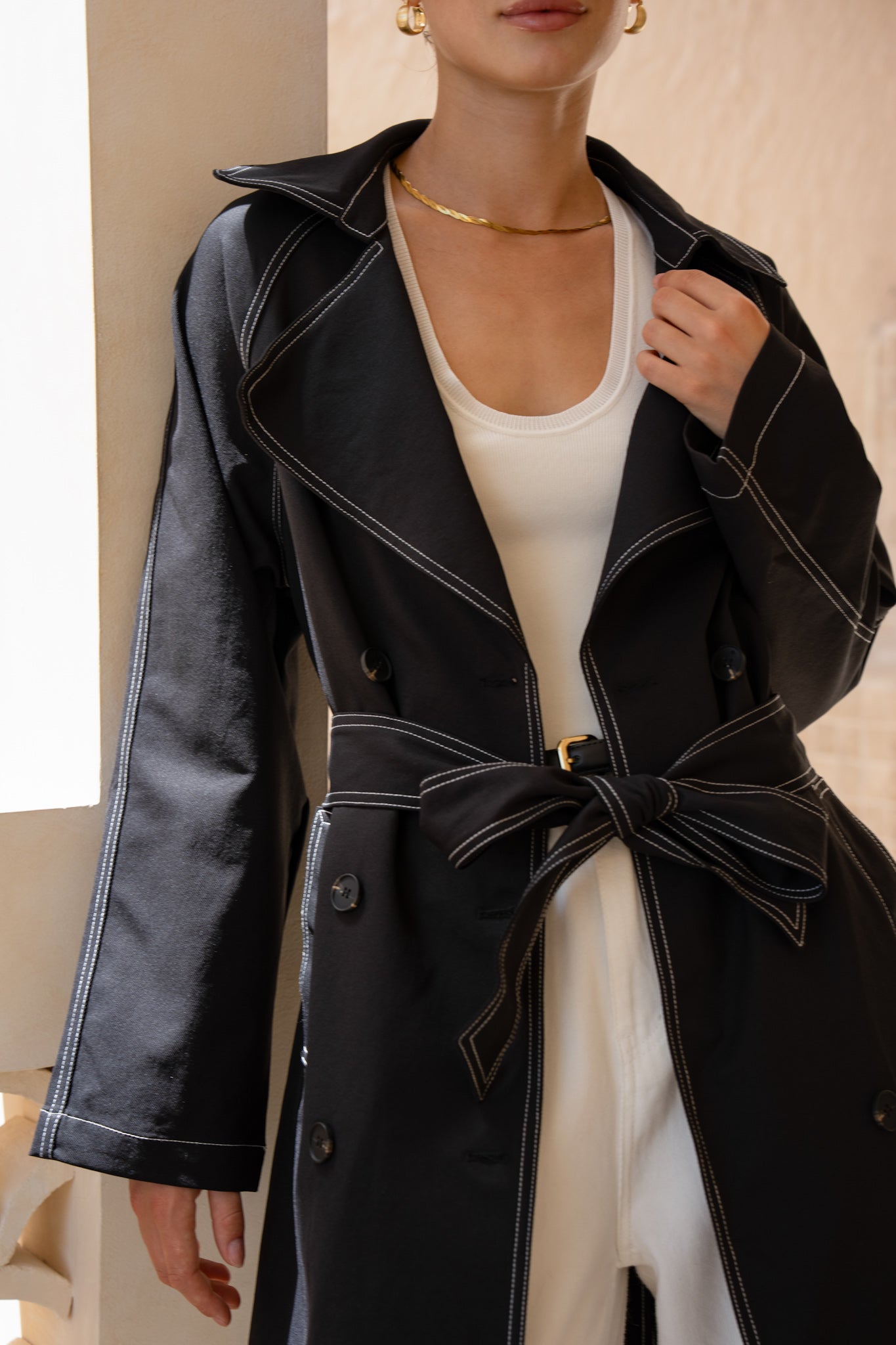 HEYCHIC Dekota Trench Coat (Black)