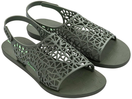 Image of Sandals. Product name - Shape Fem Women's Ipanema GREEN GRENDENE in Green colour by brand - IPANEMA
