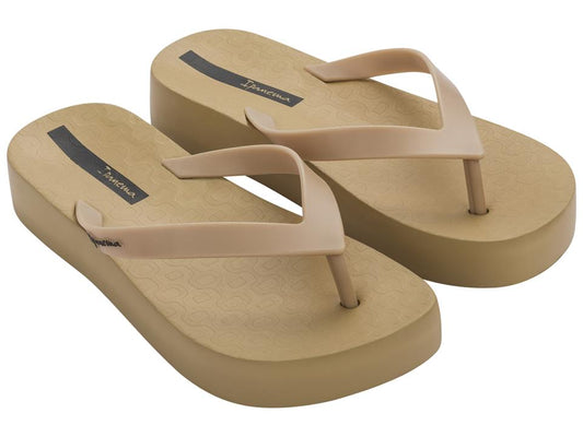 Image of Flats. Product name - Flatform Fem Women's Ipanema BEIGE/BEIGE GRENDENE in Beige/Beige colour by brand - IPANEMA