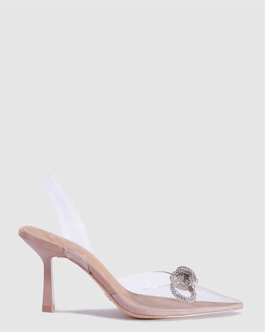 Image of Shoes. Product name - Intelligent Women's Court High Heel Clear Novo Court in Clear colour by brand - NOVO