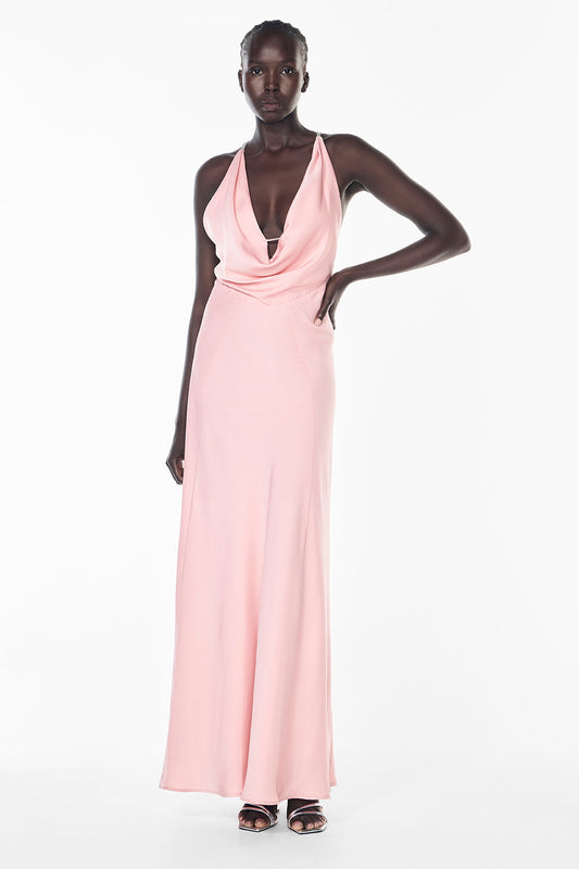 First Dance Cowl Dress (Pastel Pink)