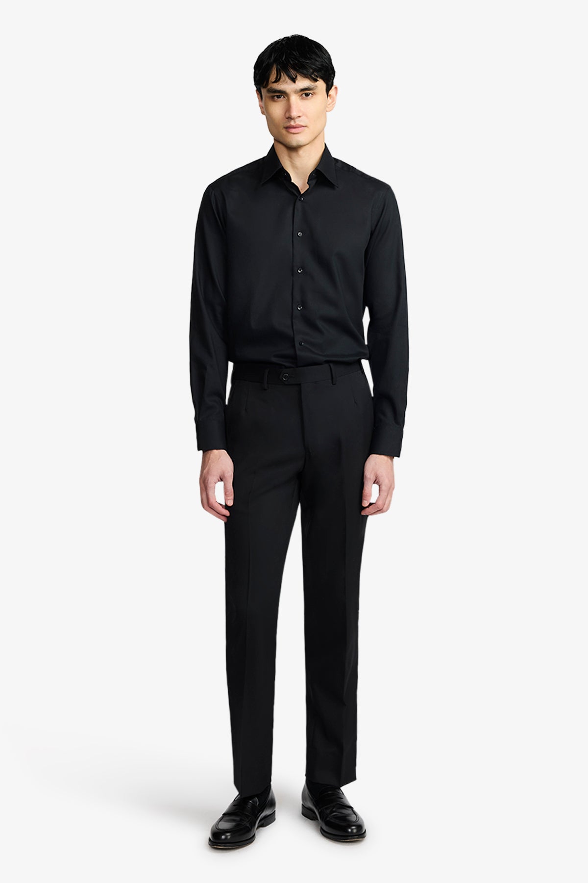 Image of Shirts. Product name - Onder Formal Shirt Fine Black Twill in Black colour by brand - Anthony Squires